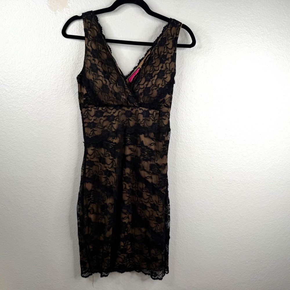 Say What? Women's Dress Black Sz M Babydoll Fairy Grunge Y2K Lace Mesh Cocktail